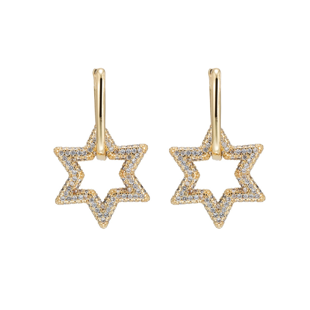 Dangly Star Charm Earrings