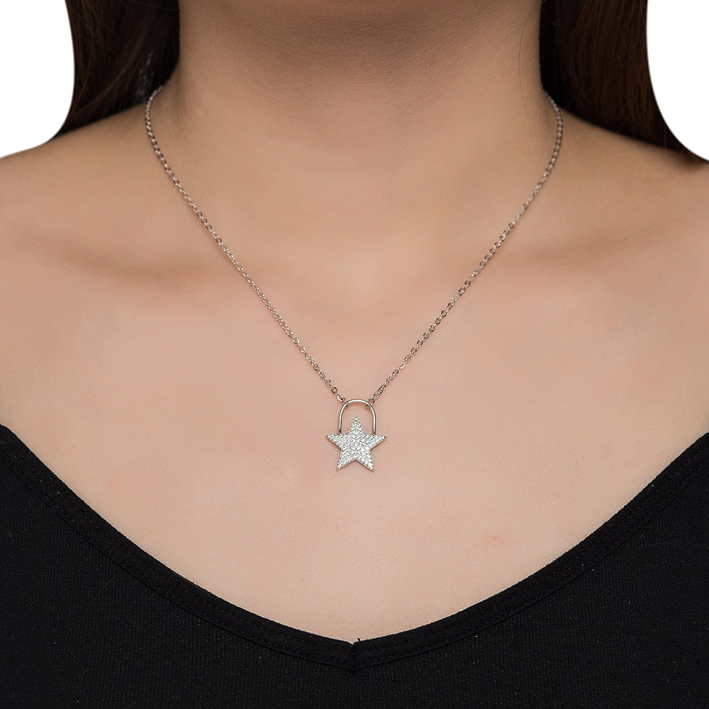 Sterling Silver Simple Star Necklace