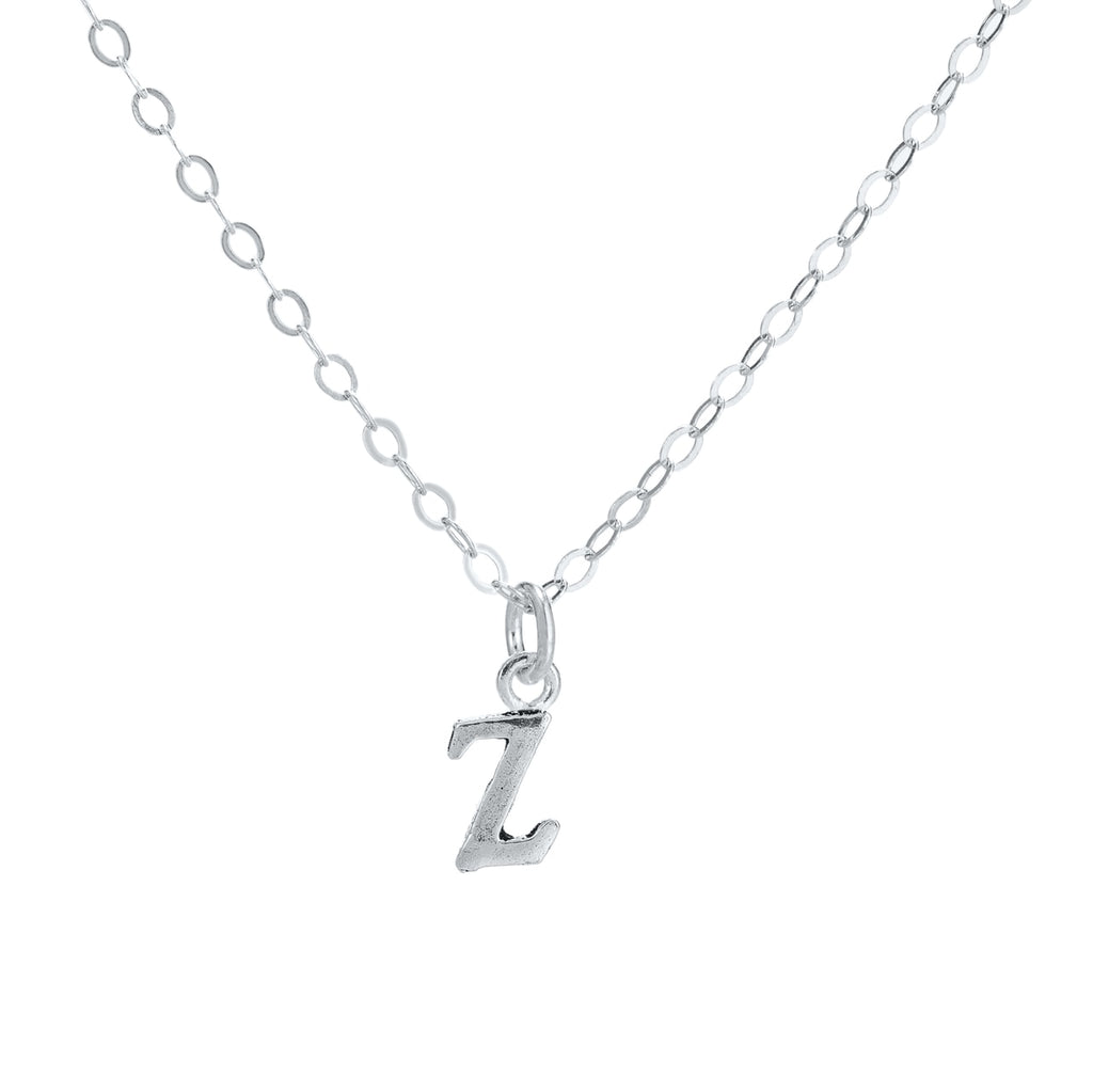 Z Initial Sterling Silver Necklace