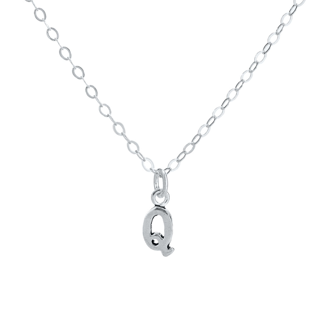 Q Initial Sterling Silver Necklace