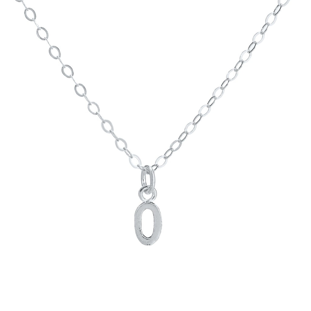O Initial Sterling Silver Necklace