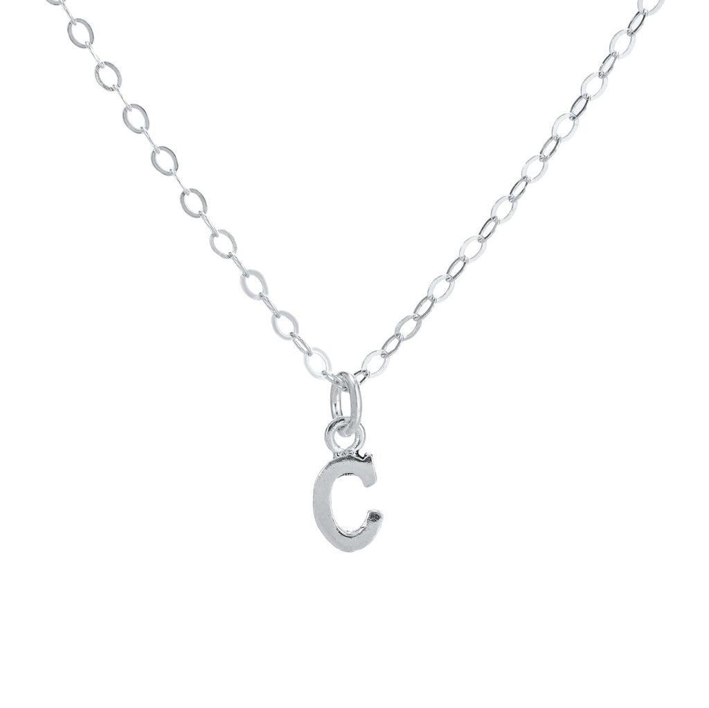 C Initial Sterling Silver Necklace