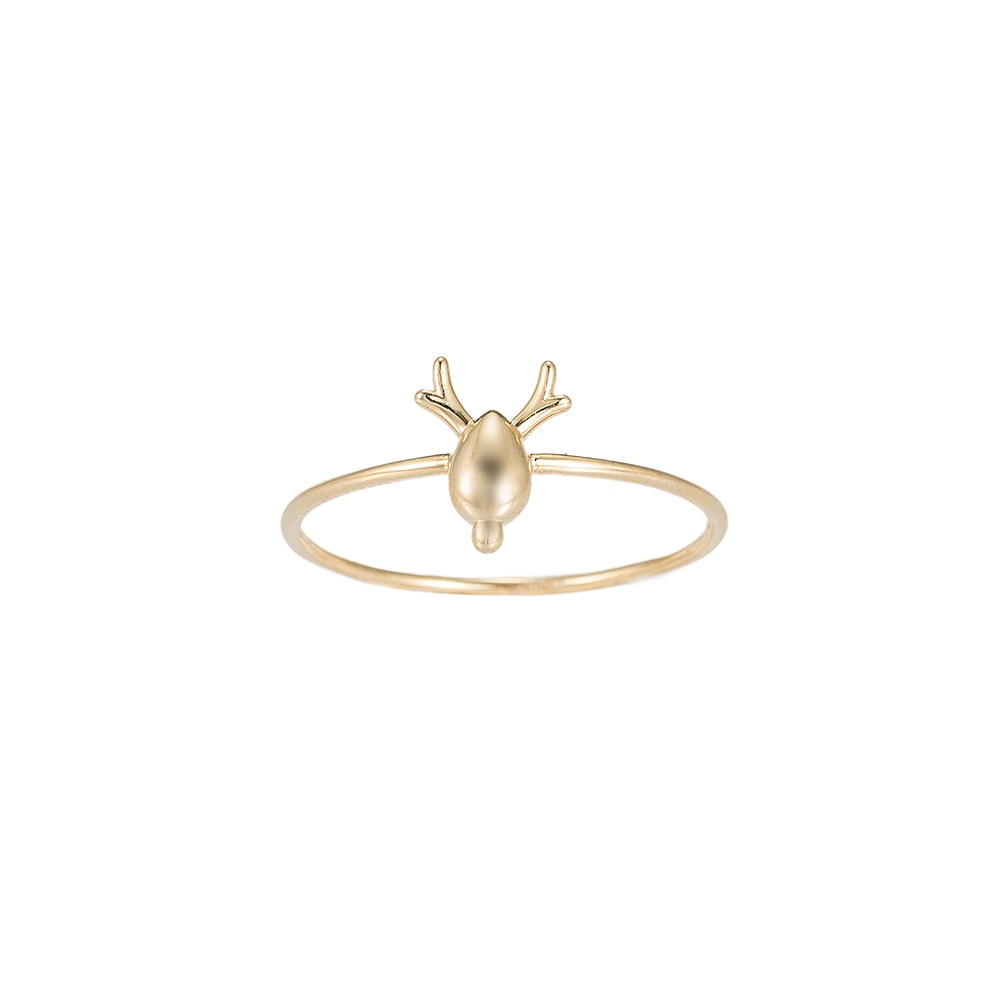 Stag Head Sterling Silver Ring