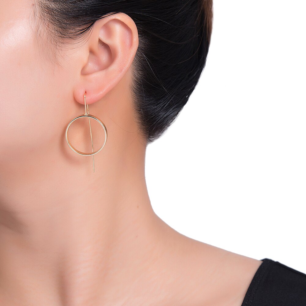 Circle Earrings in Gold Plated