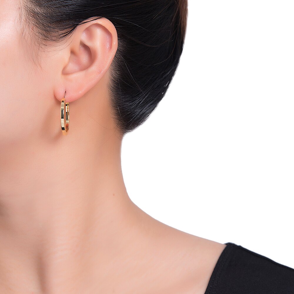 Gapped Hoop Earrings in Gold Plated