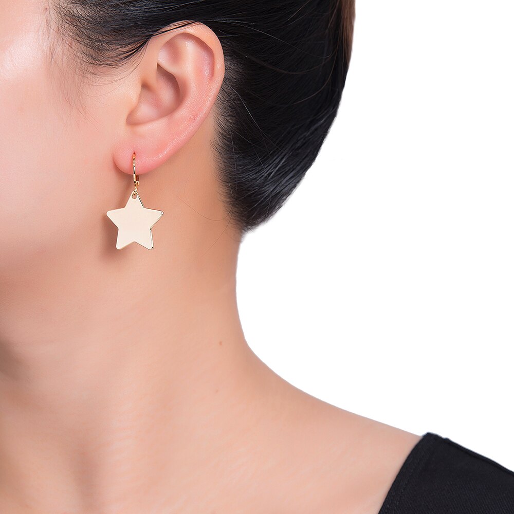 Star Gold Plated Earrings