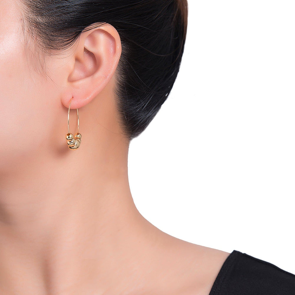Five Balls Earring in Gold Plated