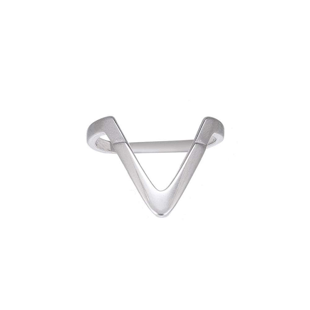 V Sterling Ring