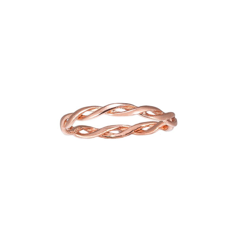 Rose Gold Twisted Stering Silver Ring