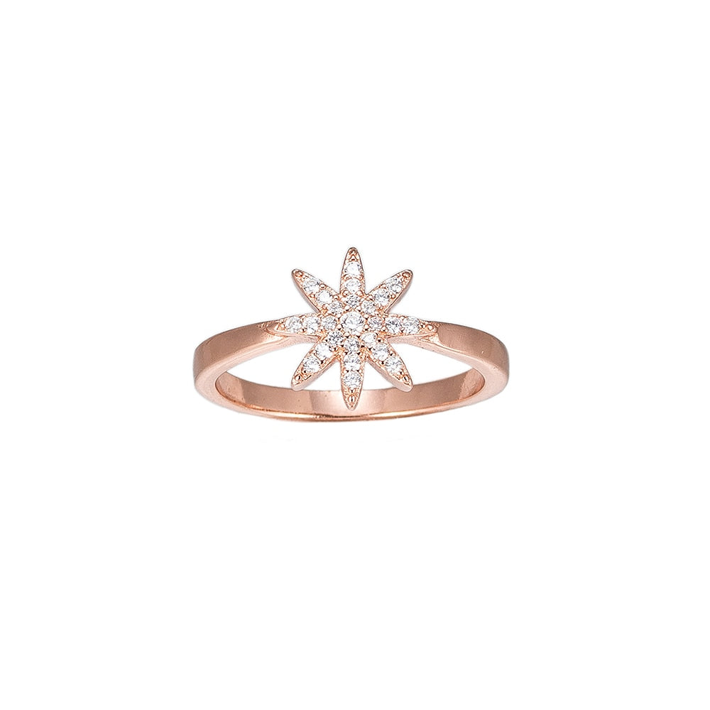Rose Fairy Star Sterling Silver Ring