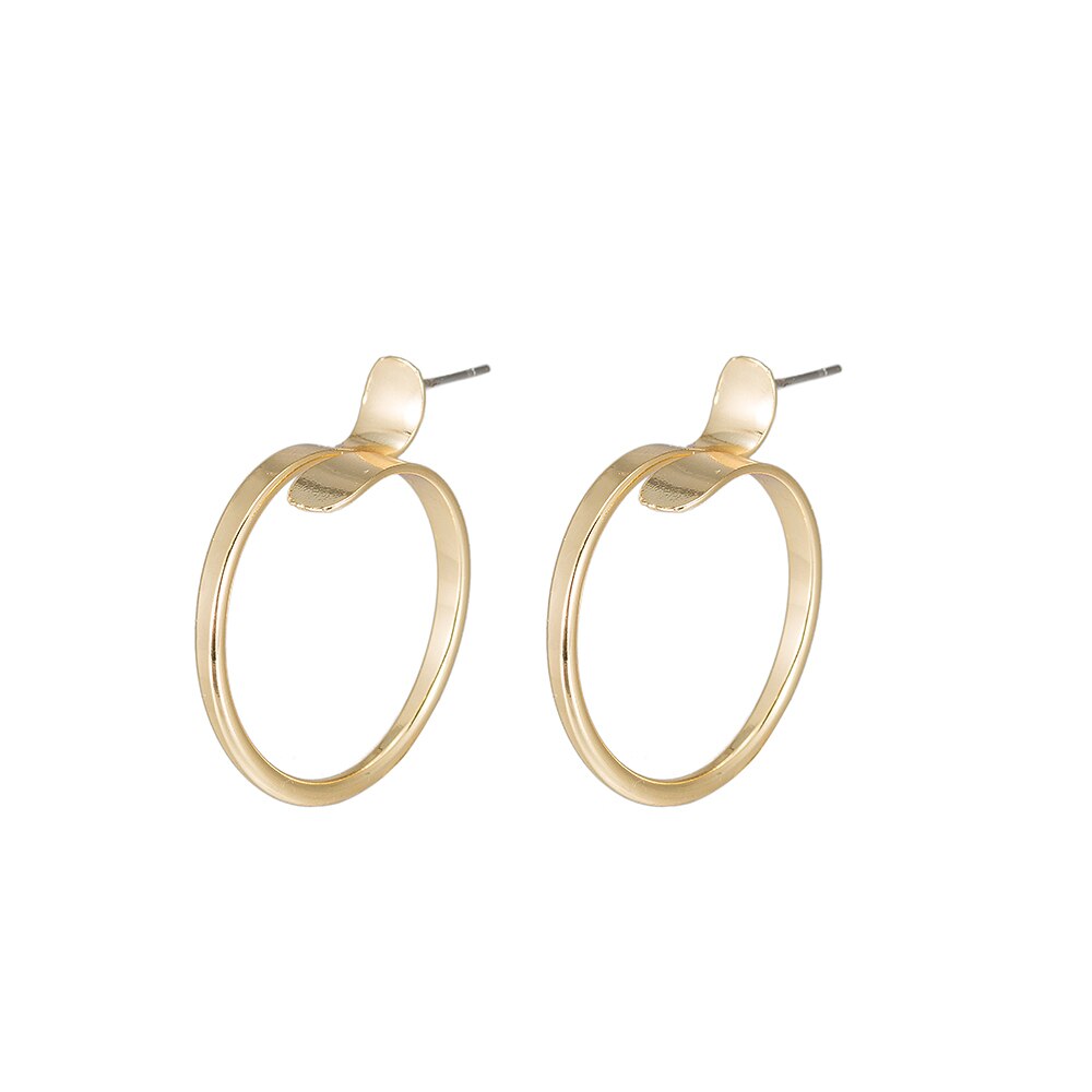 Minimal Circular Earrings in Gold Plated