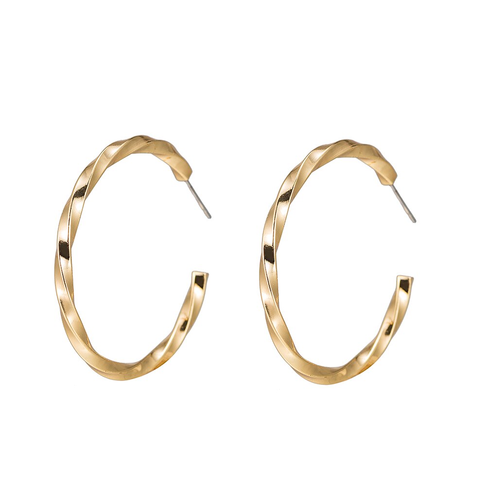 Swivel Hoop Earrings in Gold Plated
