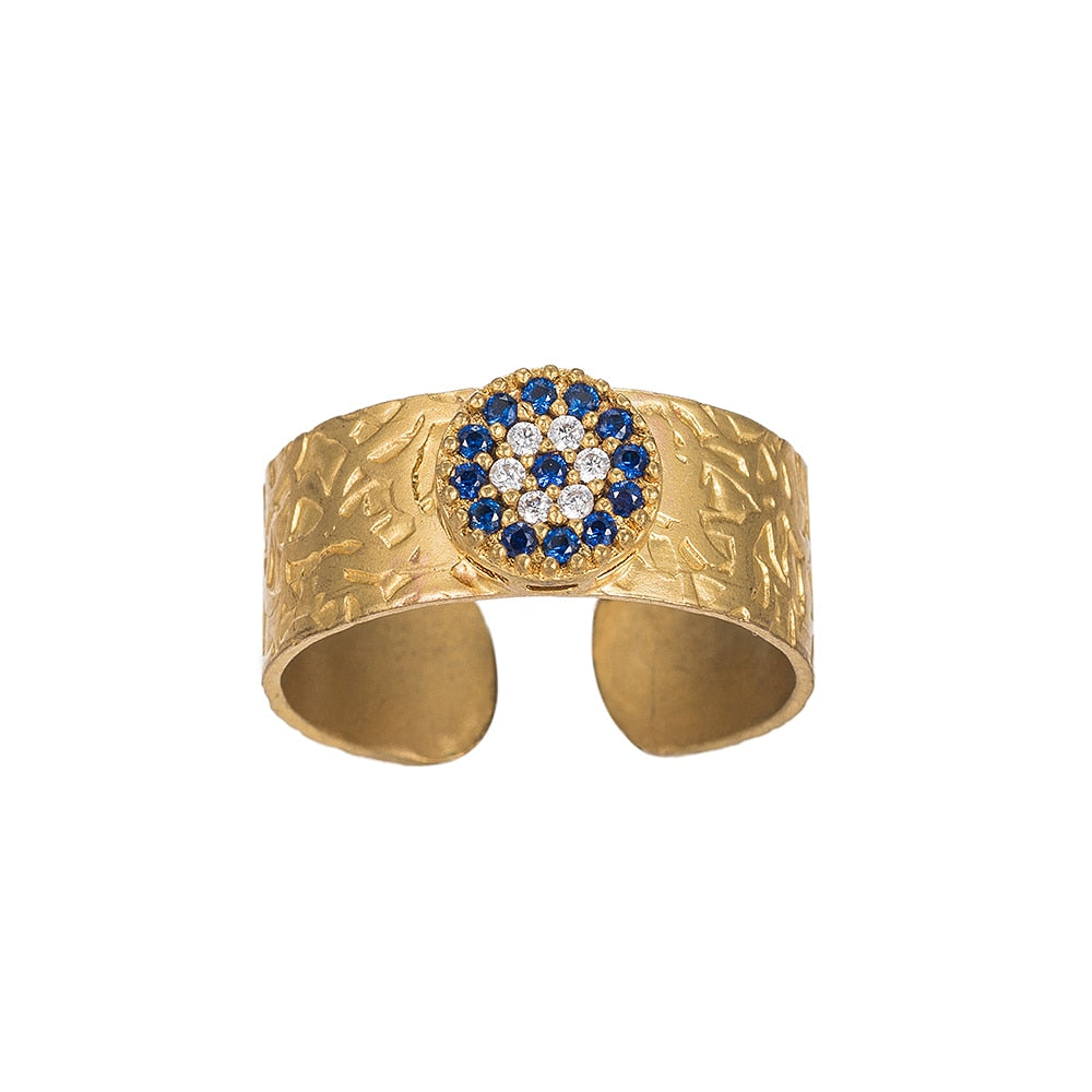 Bold Evil Eye Gold Plated Ring - Gold Plated Ring