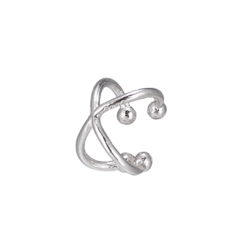 X Ear cuff Sterling