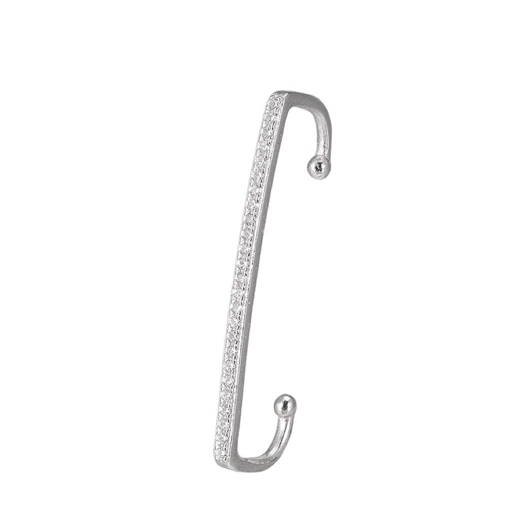Cubic Zirconia Line Ear cuff Sterling