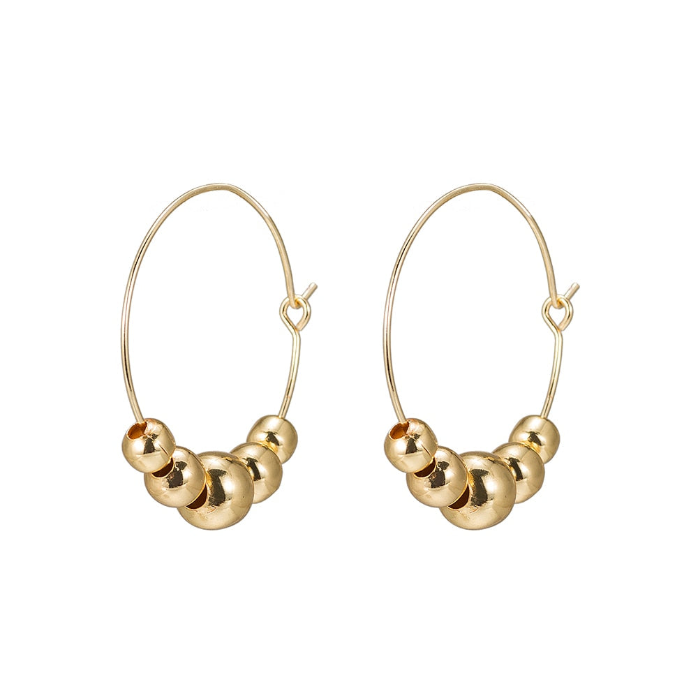 Five Balls Earring in Gold Plated