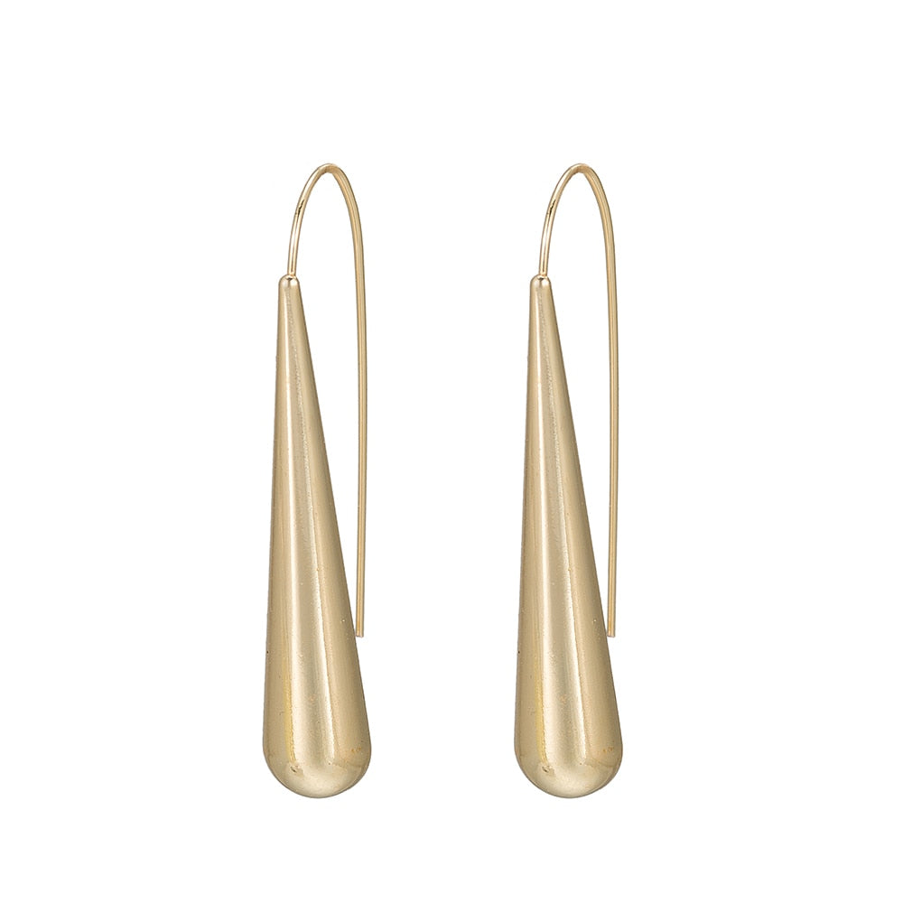 Long Drop Earring in Gold Plated