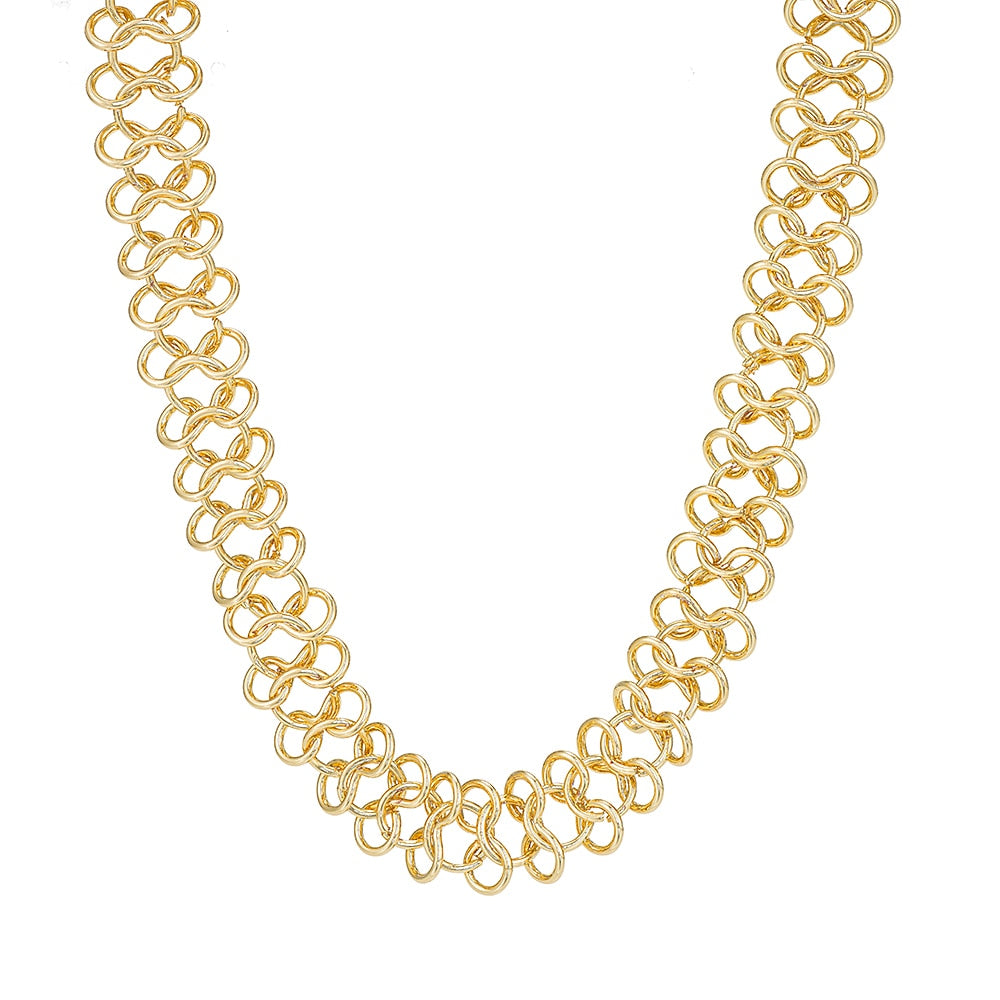 Gold Plated Thick Chain Necklace
