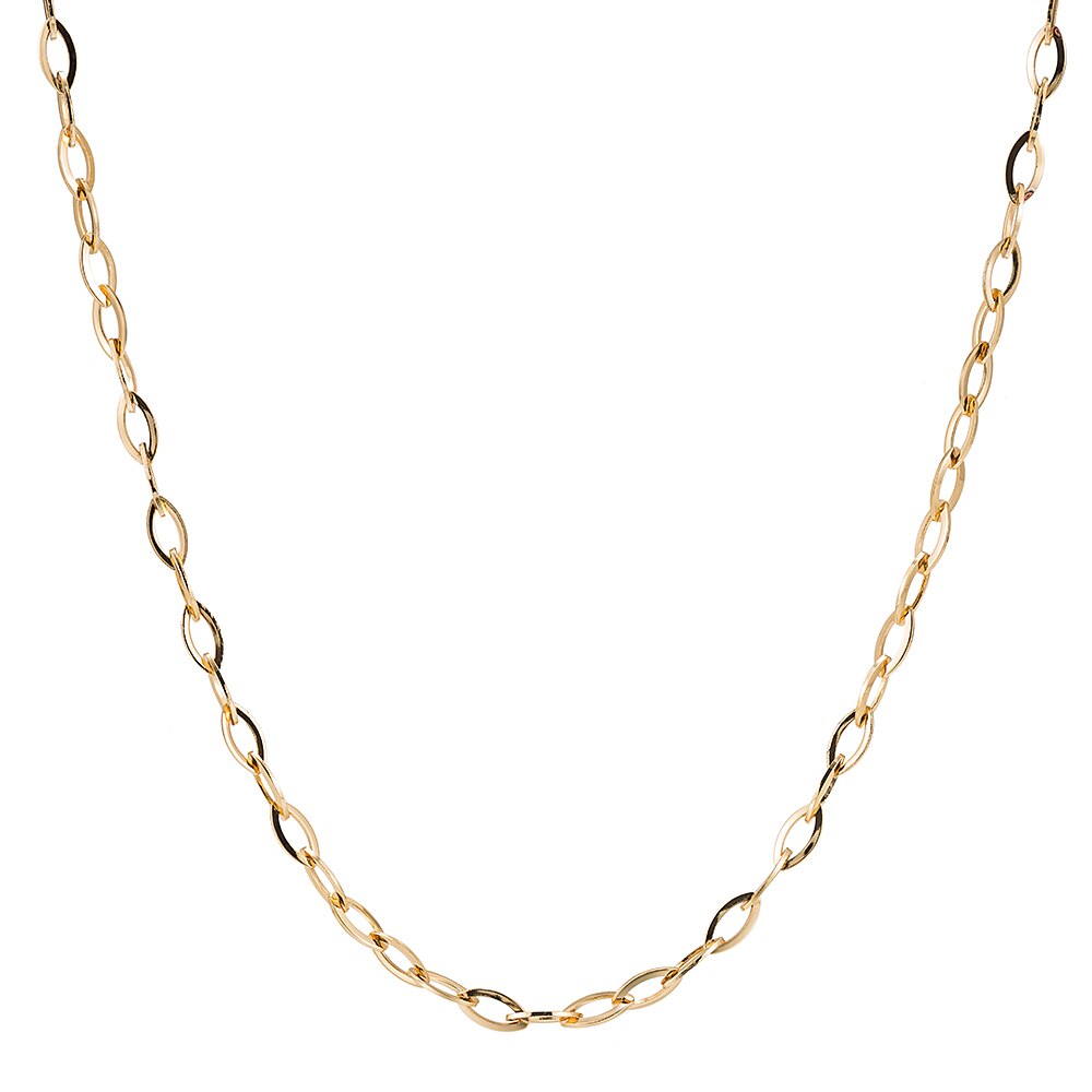 Gold Plated Long Cable Chain Necklace