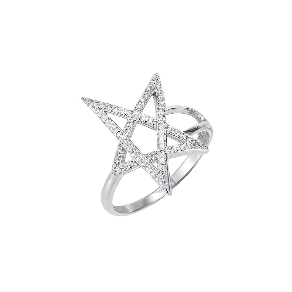 Sterling Silver Large Star Rings
