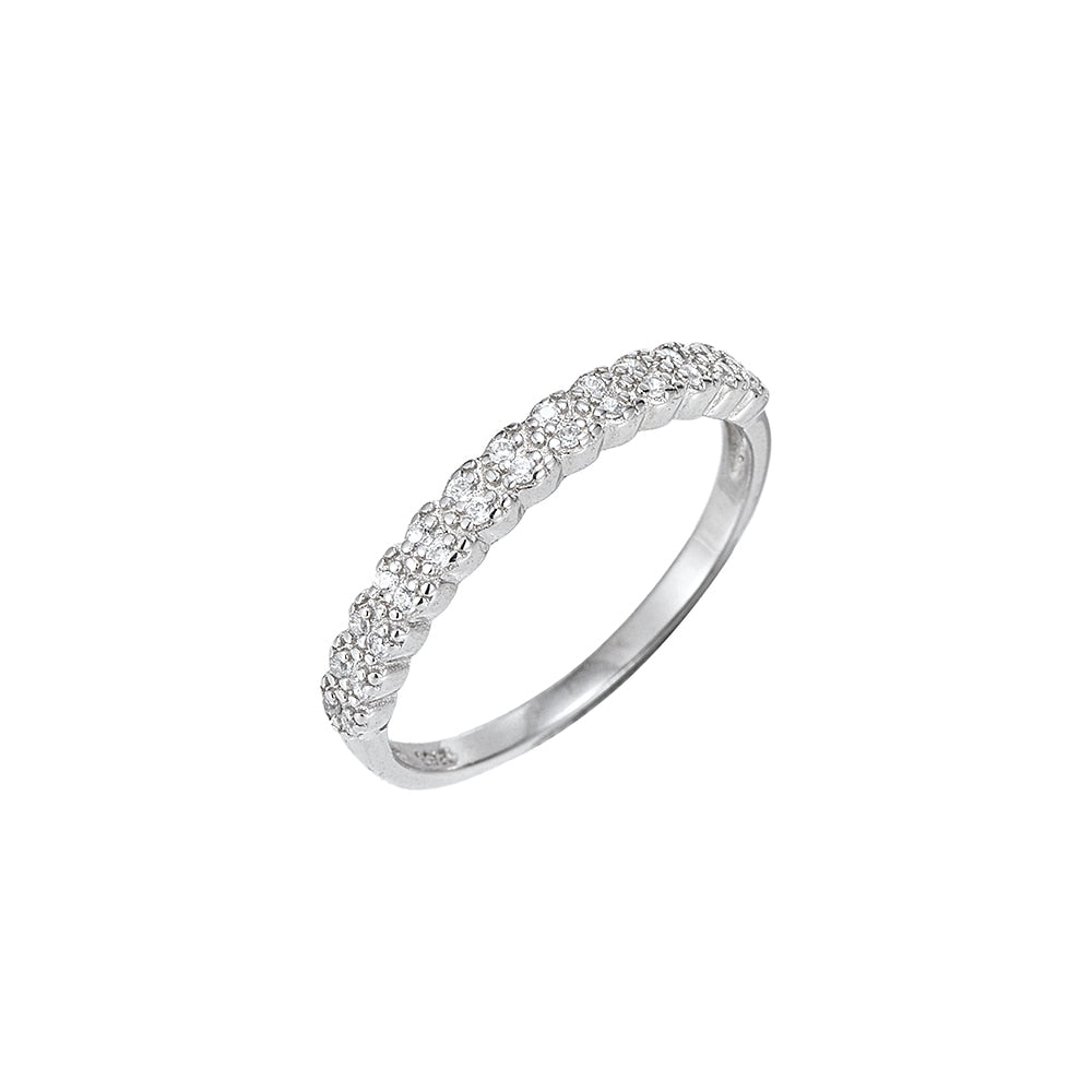 Sterling CZ Braid Ring