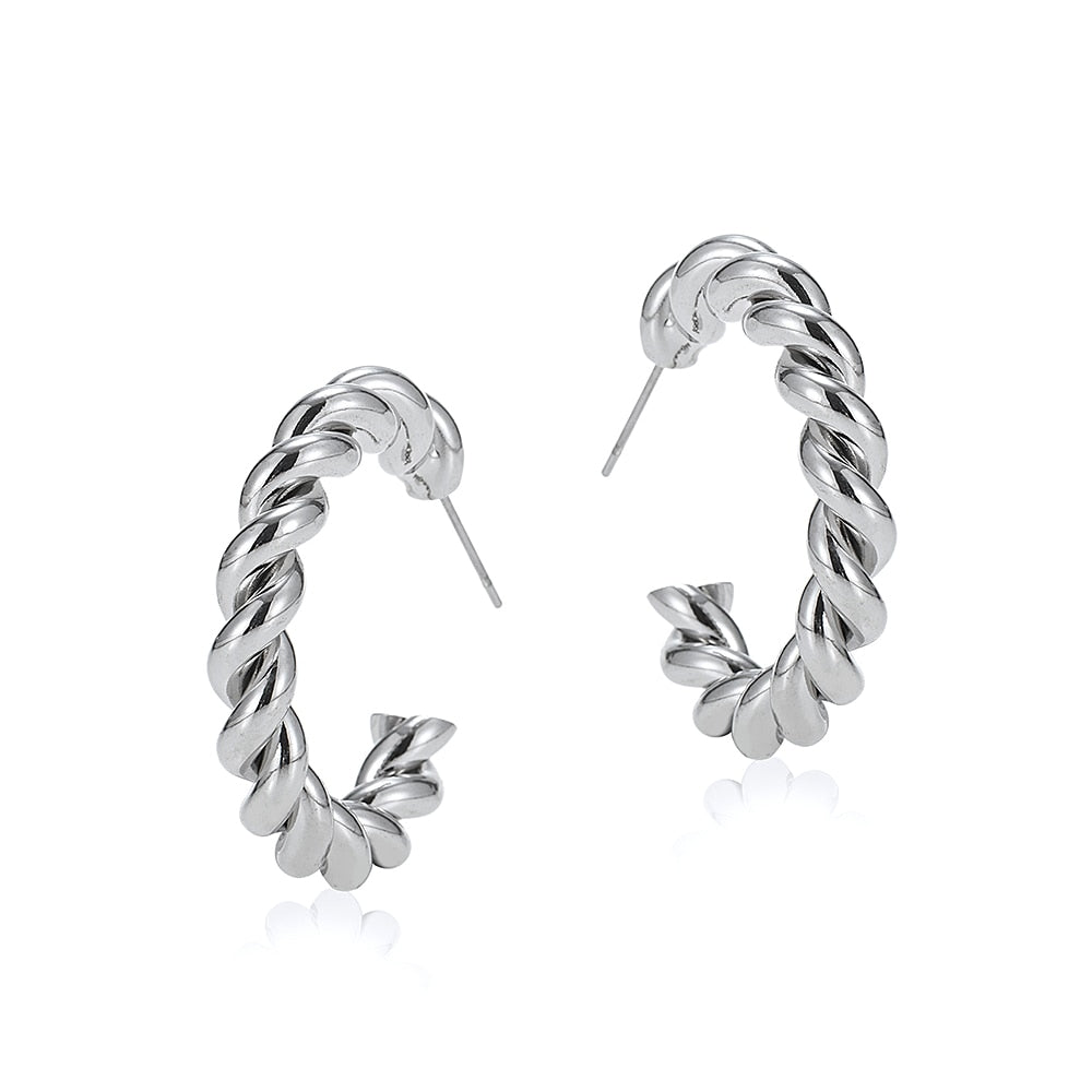 Tidal Hoop Earrings in Gold Plated