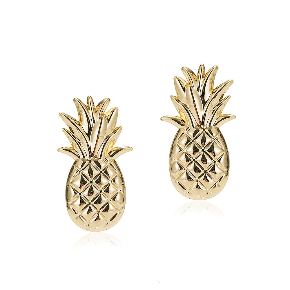 Gold Plated Pineapple Earrings