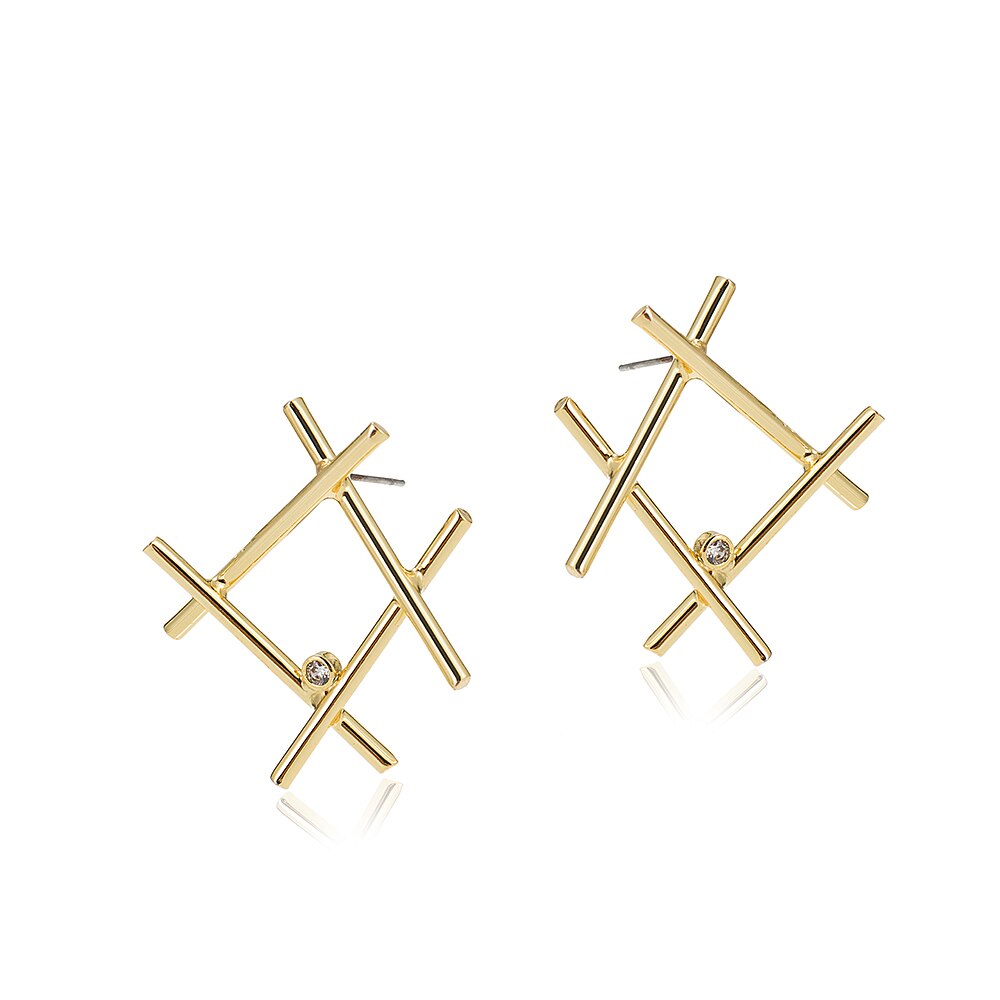 Gold Plated HashTag Earrings