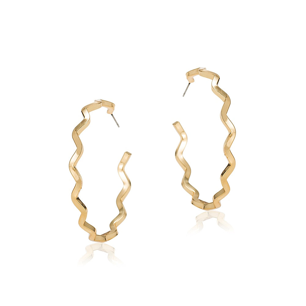 Gold Plated Twisted Hoops 