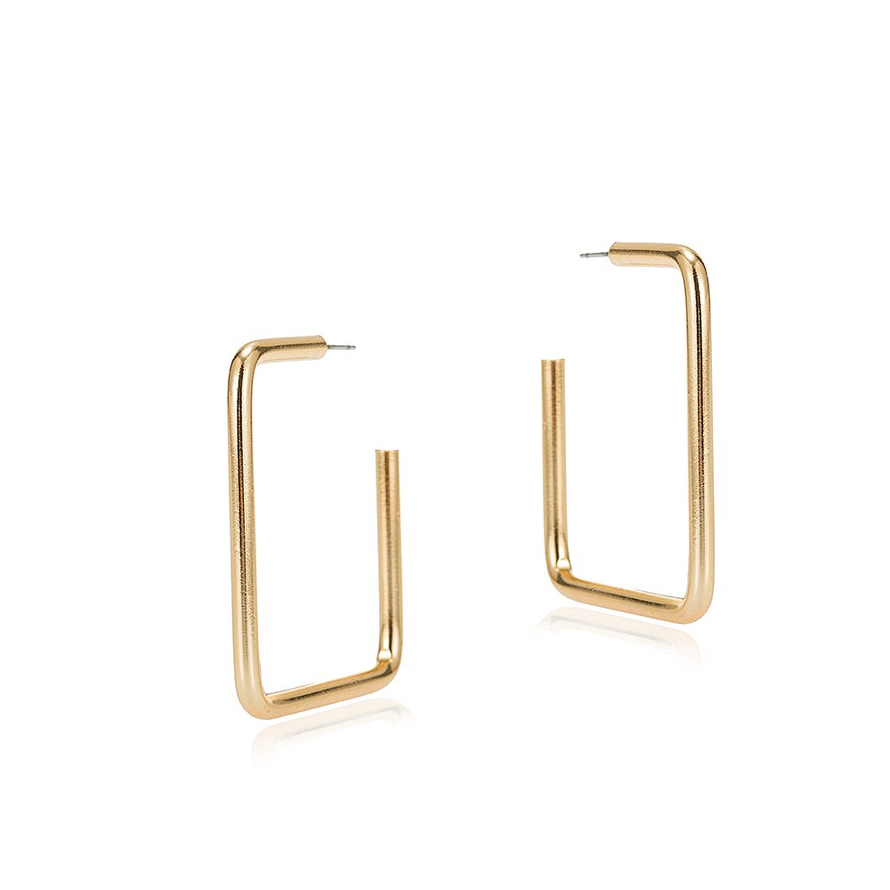 Gold Plated Square Hoops 