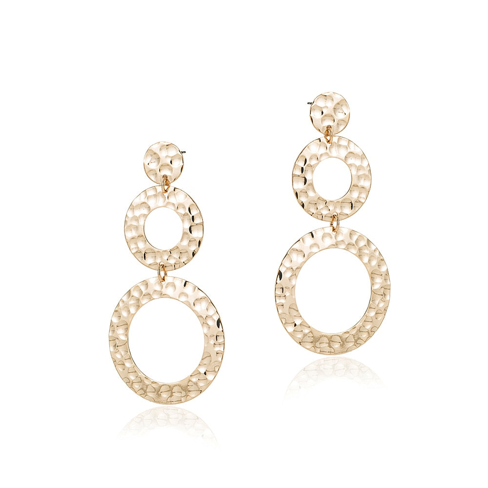 Gold Plated Textured Earrings