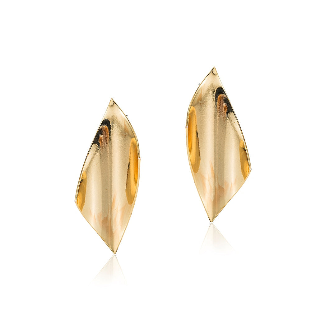 Abstract Earrings in Gold Plated