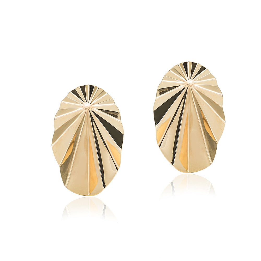 Gold Plated Frill Earrings