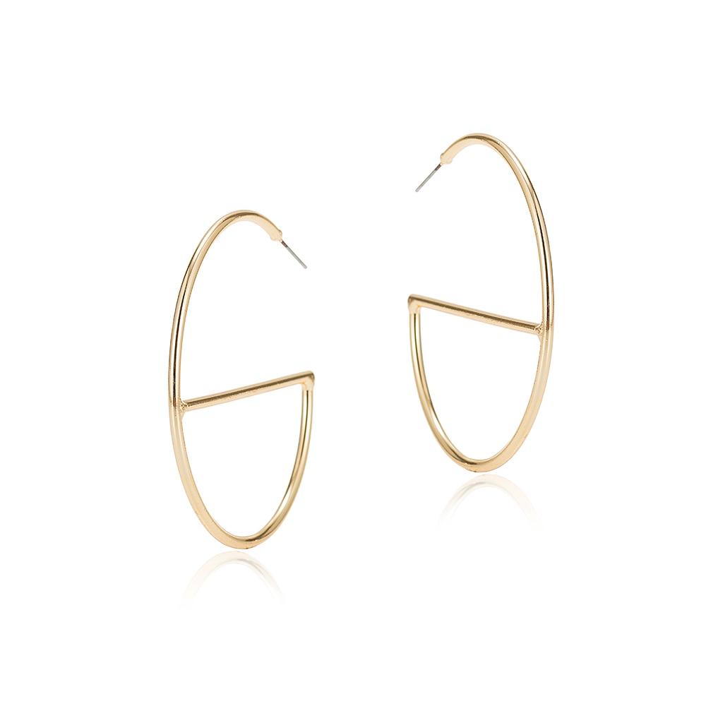 Gold Plated Half Circle Earrings