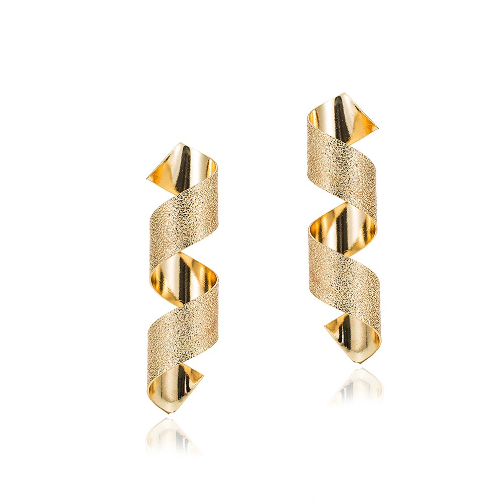 Spiral Hoop Earrings in Gold Plated