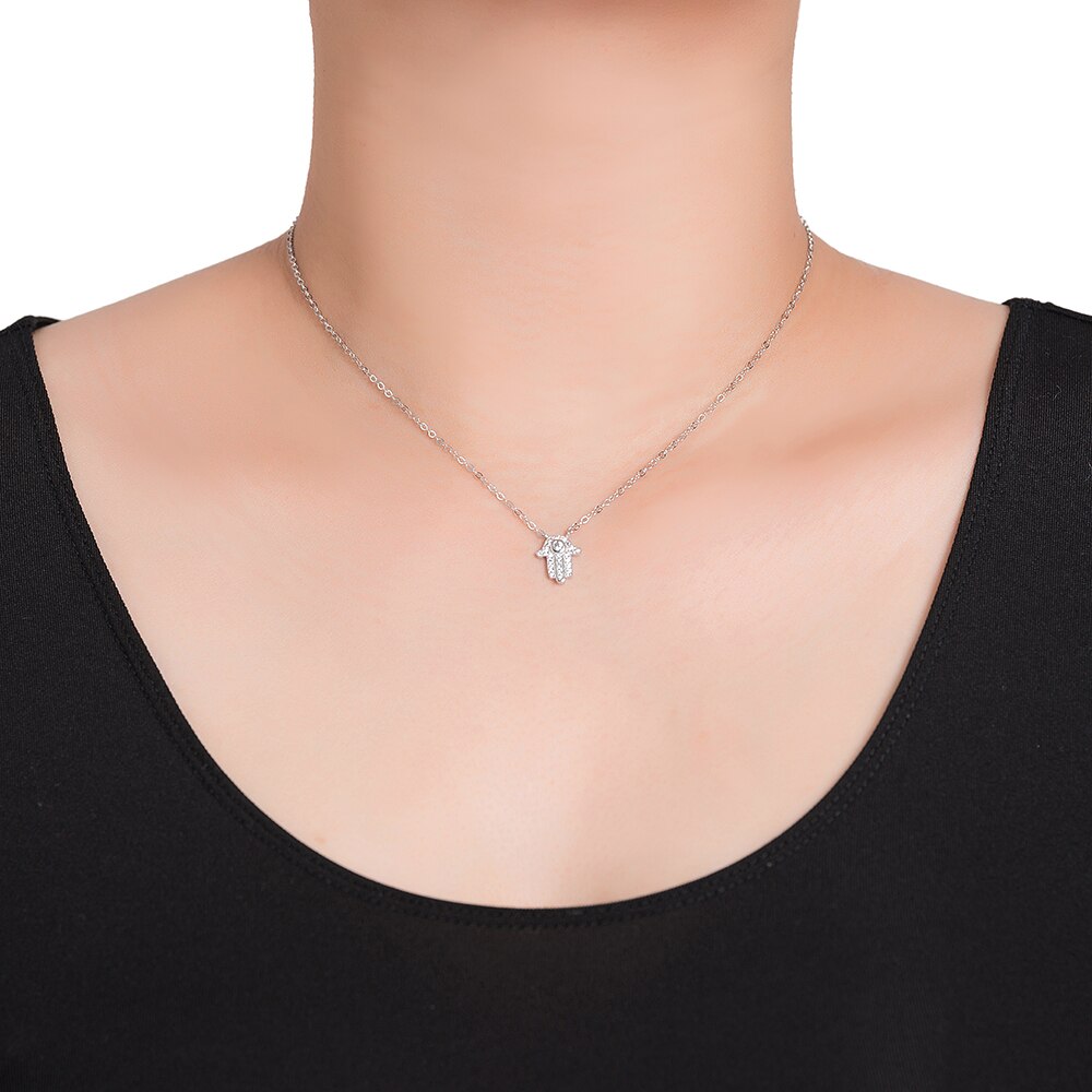 Hamsa Sterling Silver Necklace - Sterling Silver