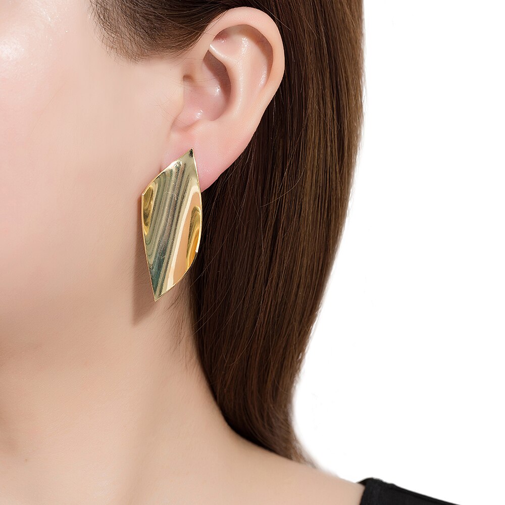 Abstract Earrings in Gold Plated