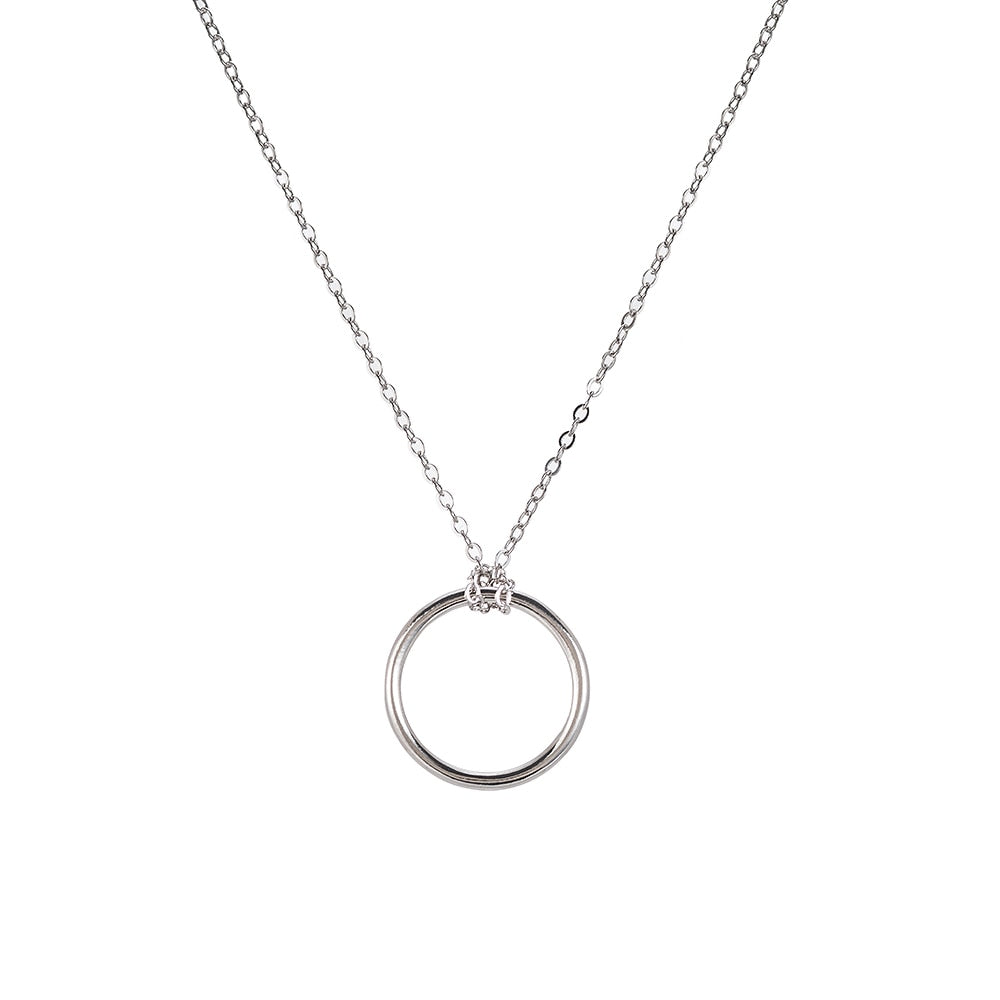 Circle Sterling Silver Necklace