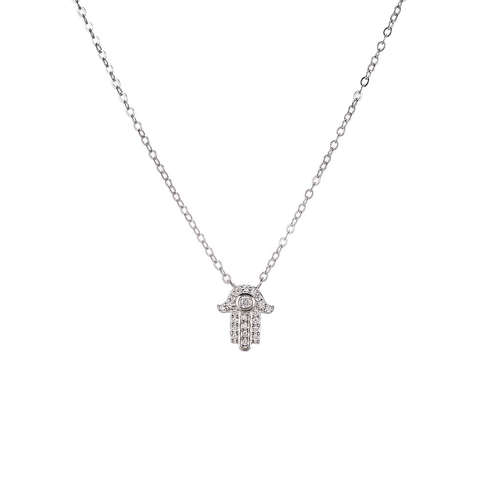 Hamsa Hand Sterling Necklace