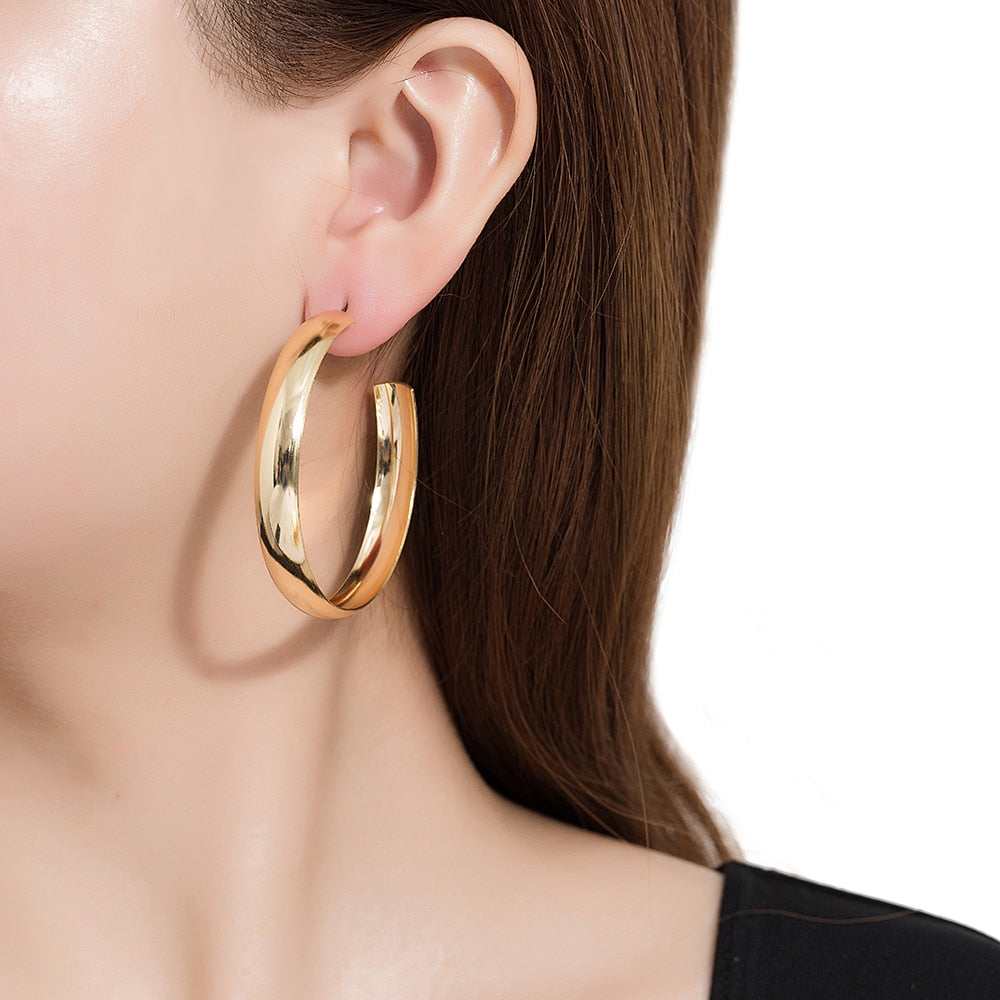 Gold Plated Bold Hoops