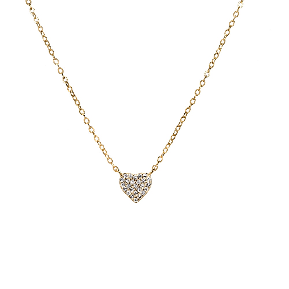 Heart Sterling Silver Necklace gold