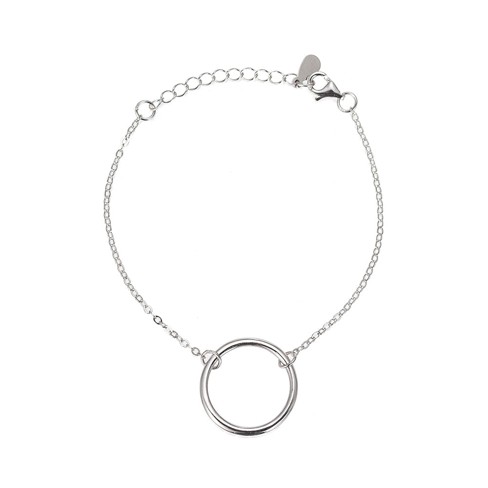 Circle Sterling Silver Bracelet