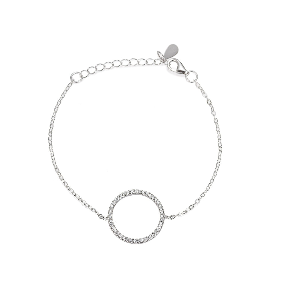 Circle Zirconia Sterling Bracelet
