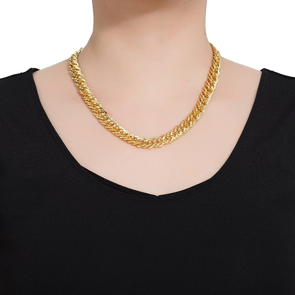 Gold Plated Wheat Chain Necklace