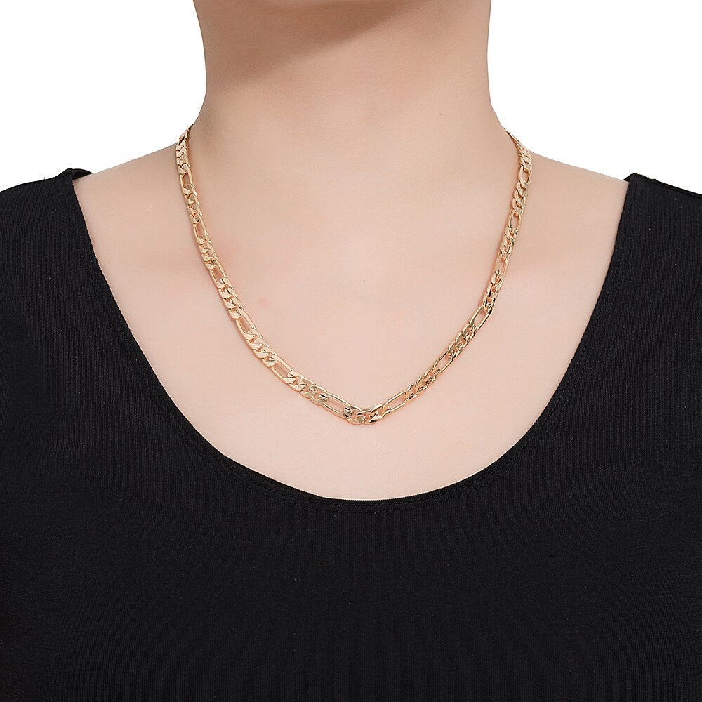 Stainless Steel Thick Figaro Chain Necklace