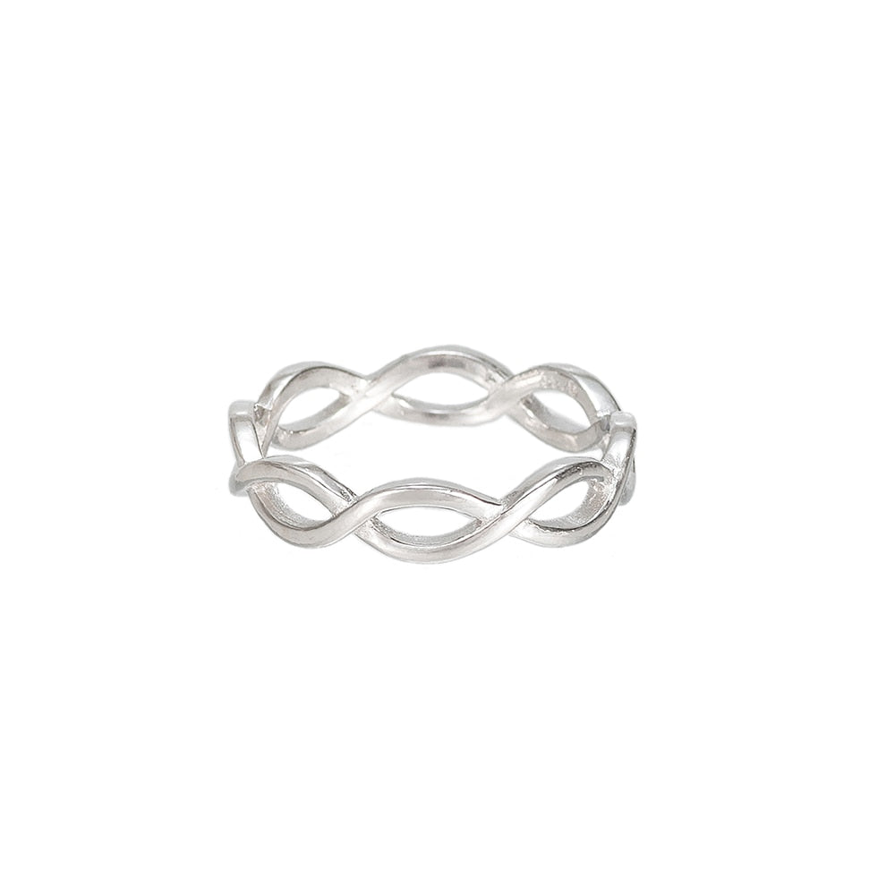 Silver Full Band Infinity Ring 