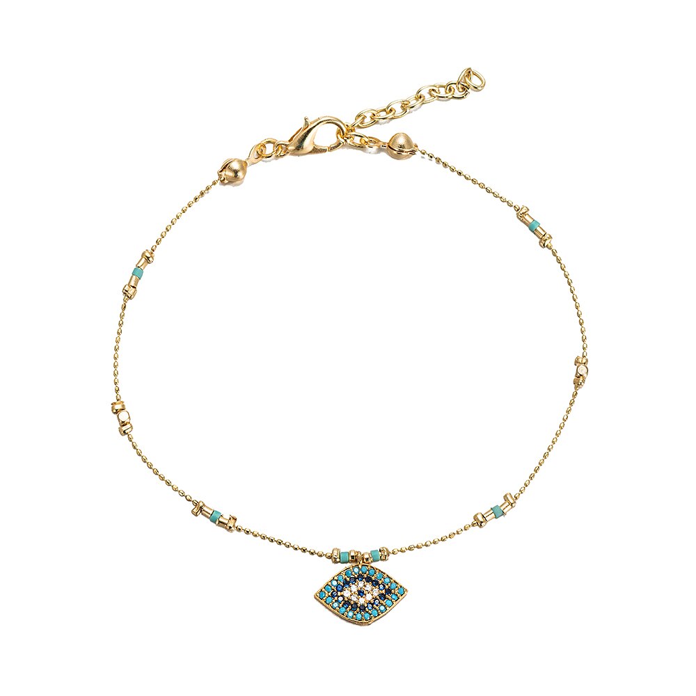 Turquoise Evil Eye Anklet
