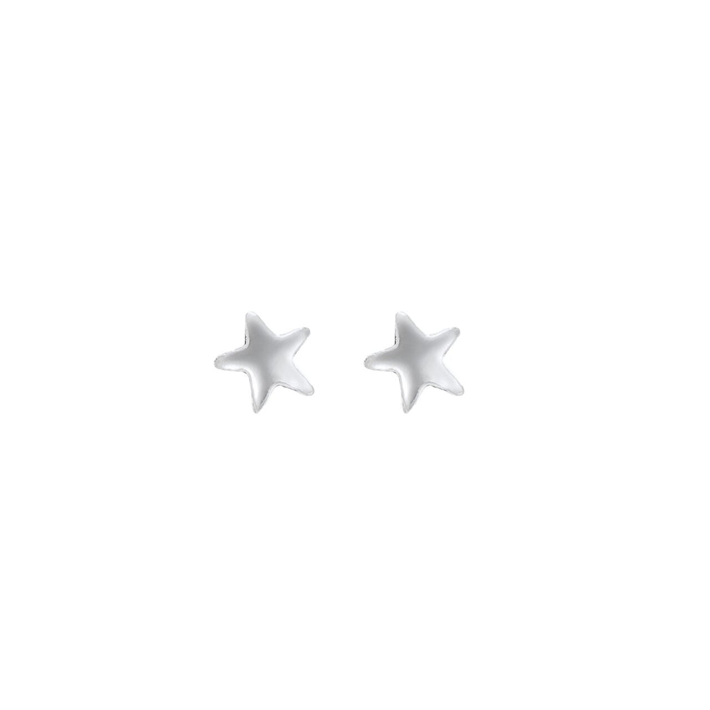 Sterling Silver Small Star Stud Earrings
