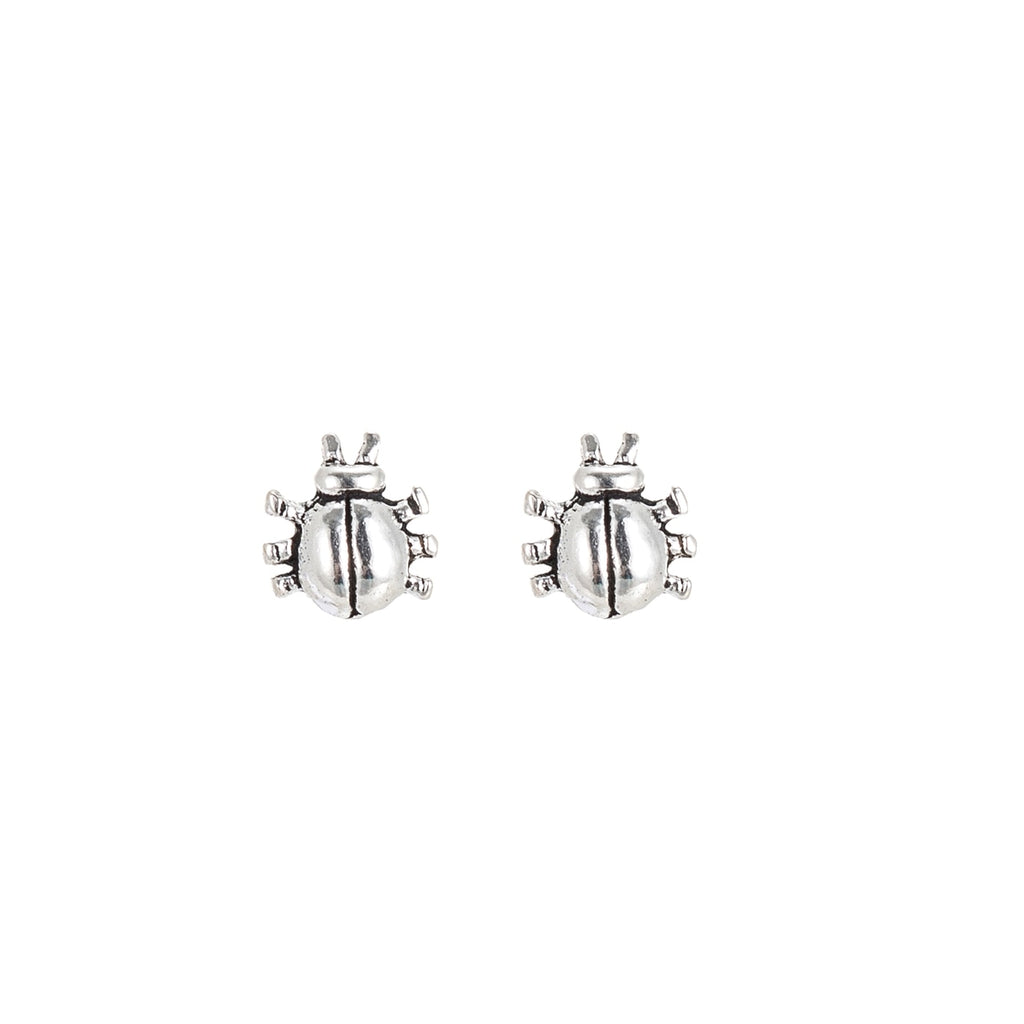 Sterling Silver Ladybird Stud Earrings
