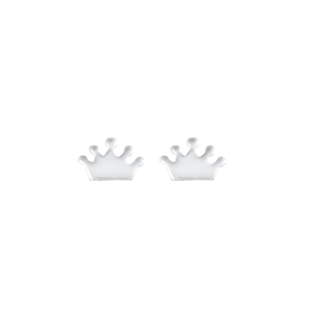 Crown Stud Earrings Sterling Silver